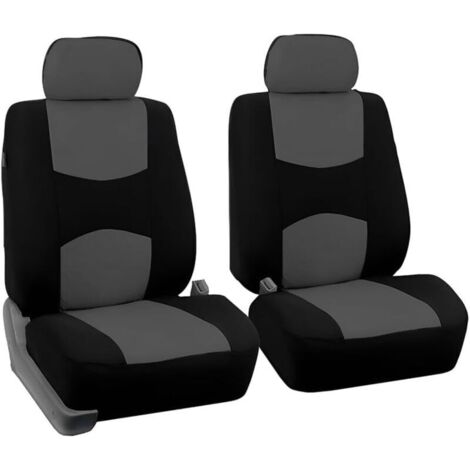 Set completo di coprisedili per auto, traspiranti e antiscivolo, accessori universali per interni auto, adatti alla maggior parte delle vetture (sedili anteriori grigi).