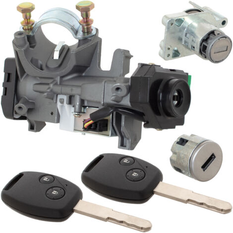 Set completo di interruttore di accensione Honda CR-V III 06-12 + inserto serratura portiera anteriore sinistra + inserto vano portaoggetti 3 pezzi