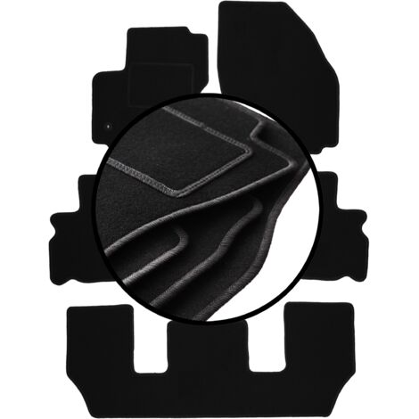 Set completo di tappetini in velluto per: Ford Galaxy MK2 FL 7 posti (2012-2015)