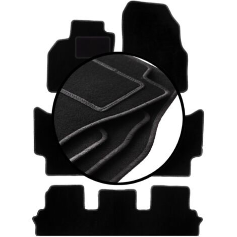 Set completo di tappetini in velluto per: Renault Grand Scenic III 7 posti (2009-2015)