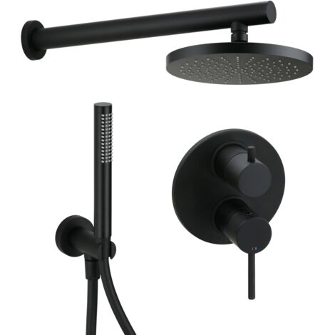 Set completo doccia tondo nero opaco Paini Cox 78YO433TCD Nero opaco