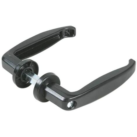 Set completo maniglie di ricambio per porta in ferro finitura nera quadro 8 mm -Medium