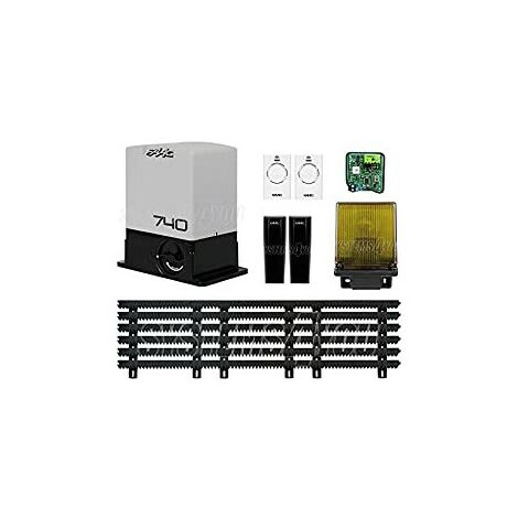 Set completo per mantiburi FAAC 740 con 2 porte con una sola mano e trasmettitore 6 dentu 30 x 20 mm