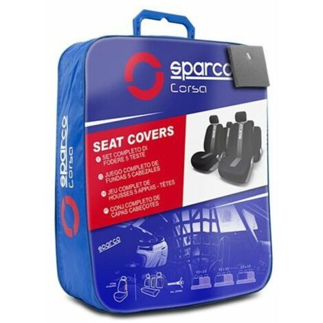 Set completo SPC1011 coprisedili auto universali anteriori e posteriori grigio
