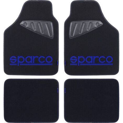 Set completo SPC19 tappetini auto universali in moquette nero/blu poliestere