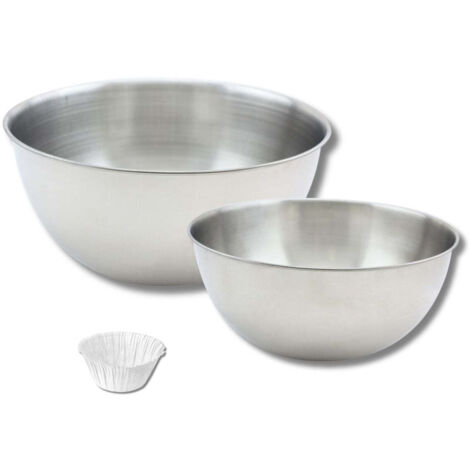 Set composé d'un lot de 30 moules à muffins, 1 spatule Zenker et 2 bols à mixer Fackelmann