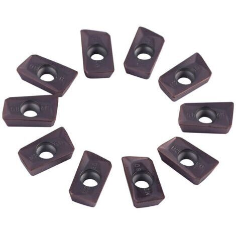 Set con 10 inserti CNC in metallo duro per tornio, utensile di tornitura con scatola