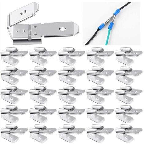 Set con 25 connettori bipolari "Piggyback" per terminali crimpati e a morsetto maschi