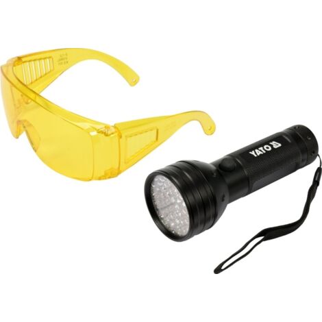SET CON 51 TORCIA LED UV E OCCHIALI