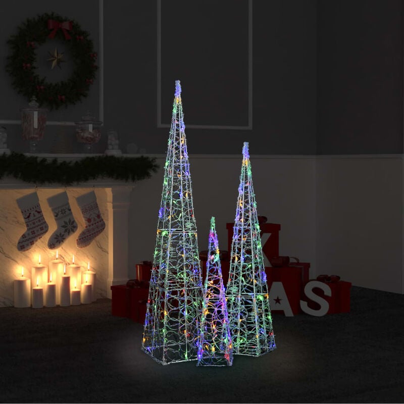 

Set cono de luz LED decorativo acrílico multicolor 60/90/120cm
