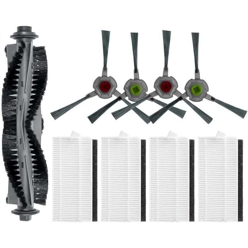 Set consisting of 9 main side brushes for the P20 robot vacuum cleaner, 1 main rotating brush, 4 HEPA filters and 4 side brushes.