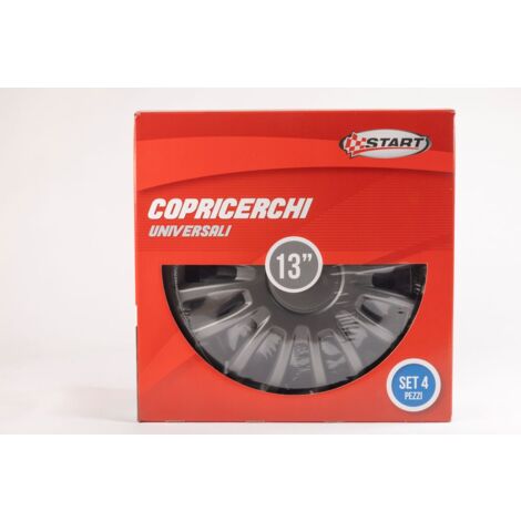 Set copricerchi auto antracite monza 13'' 4 pezzi in ABS