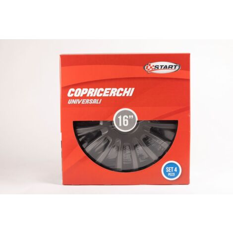 Set copricerchi auto antracite monza 16'' 4 pezzi in ABS