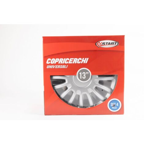 Set copricerchi auto grigi monza 13'' 4 pezzi in ABS