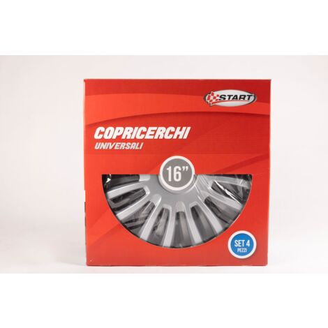 Set copricerchi auto grigi monza 16'' 4 pezzi in ABS