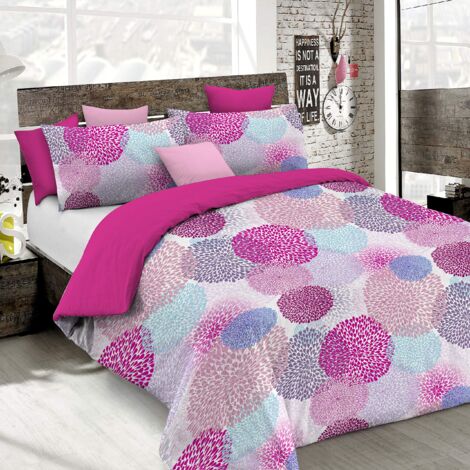 Set Copripiumino Fantasy, Lavorato in Italia - Parure Copri Piumino - Sacco Piumone 150x200 cm con Patella e federa Cuscino, Singolo, Soffioni