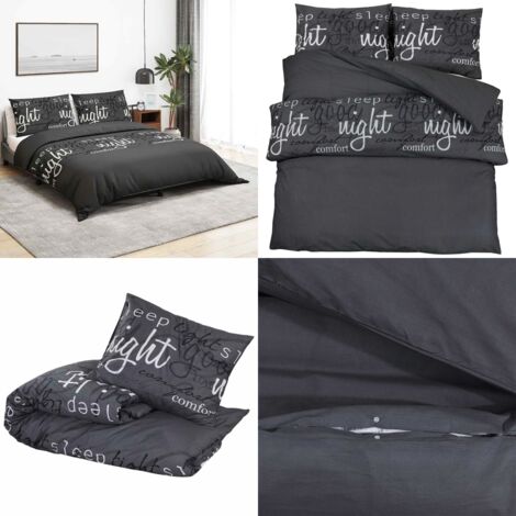 Set Copripiumino Nero 140x200 cm in Cotone - Copriletto - Copriletto nero