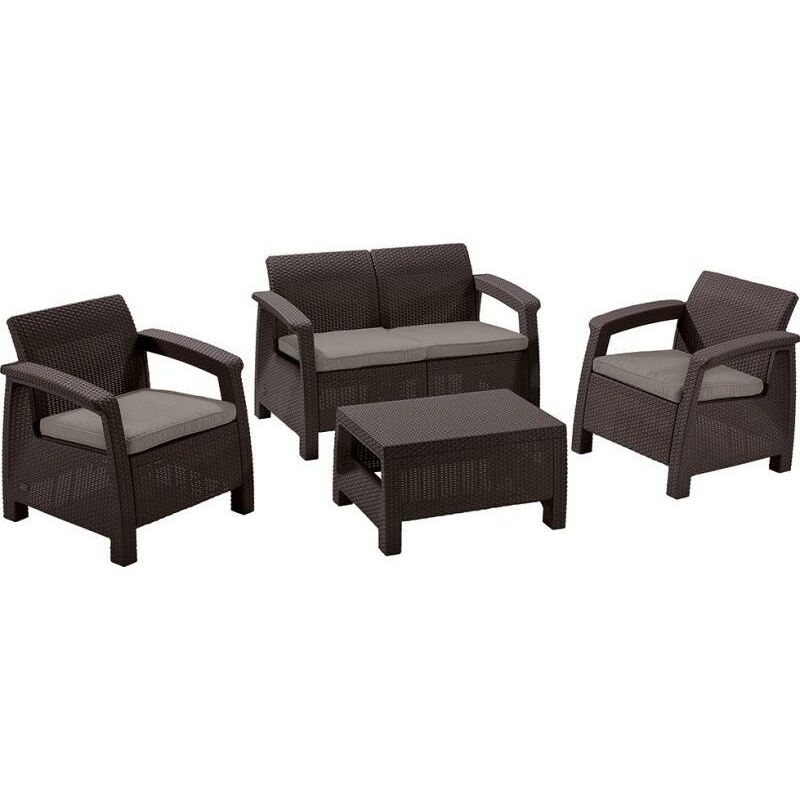 

Keter - Set de muebles Corfú antracita