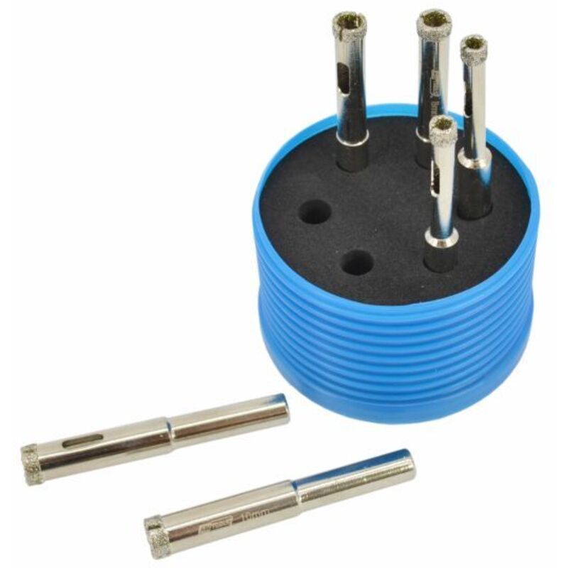 SET CORONA AWTOOLS PER PIASTRELLE IN CERAMICA, 6 pezzi (2x6 mm, 8, 10 mm) PER USO A UMIDO E A SECCO