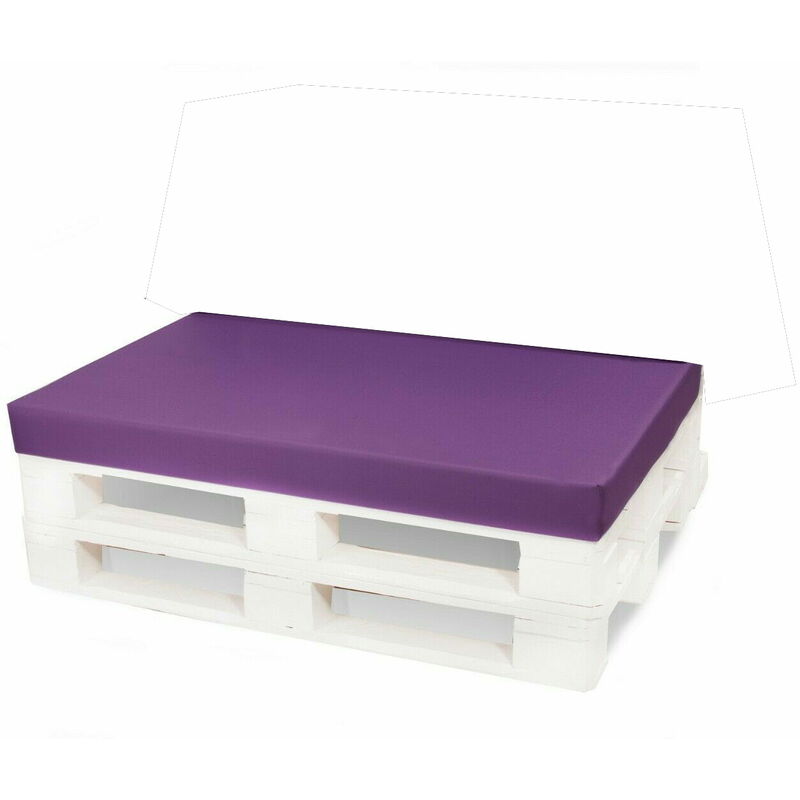 Setgarden - Coussin de palette 120x40 violet, coussins de banc,coussins de canapé, grands coussins de sol, coussins de sol pour enfants Coussin