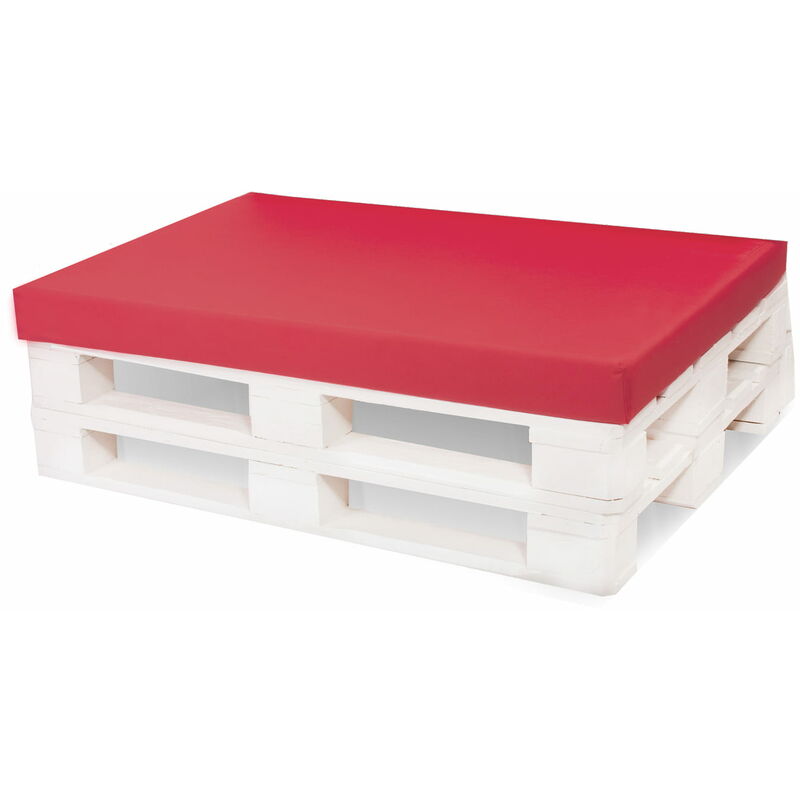 Setgarden - Coussin pour palette 120x60 rouge, grands coussins de sol, coussins de jardin, coussins de sol pour enfants Coussin d'extérieur