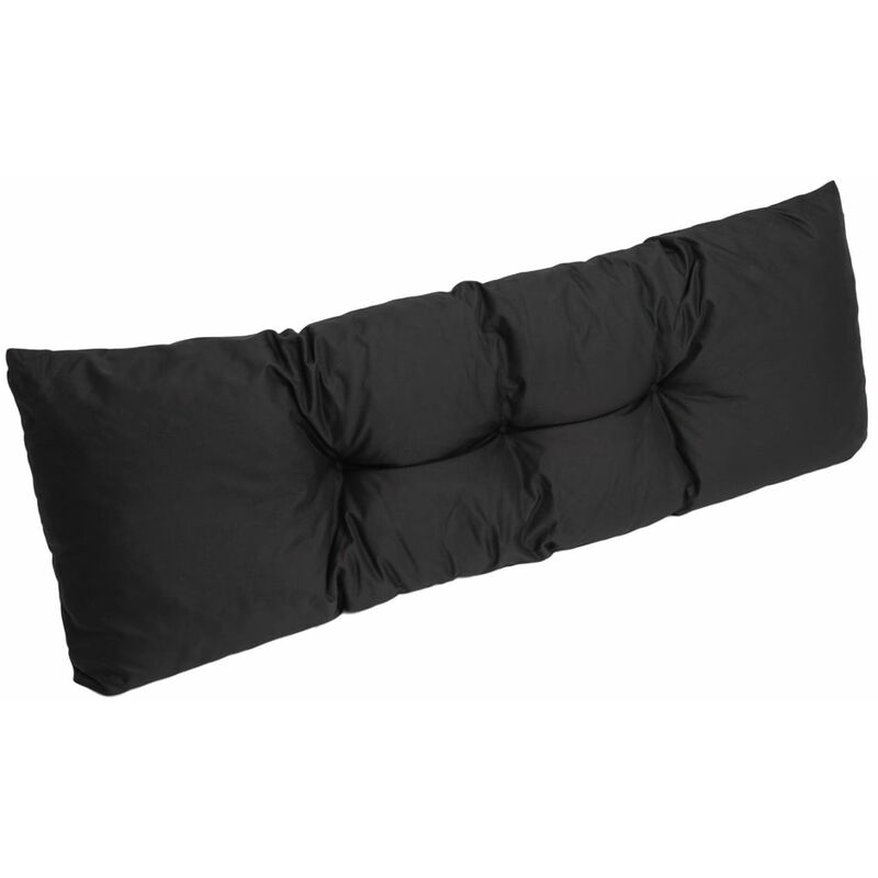 Setgarden - Coussin pour palettes 120 x 40cm, coussins canapé, coussin de jardin, coussin de sol/ coussin palette in-extérieur Noir