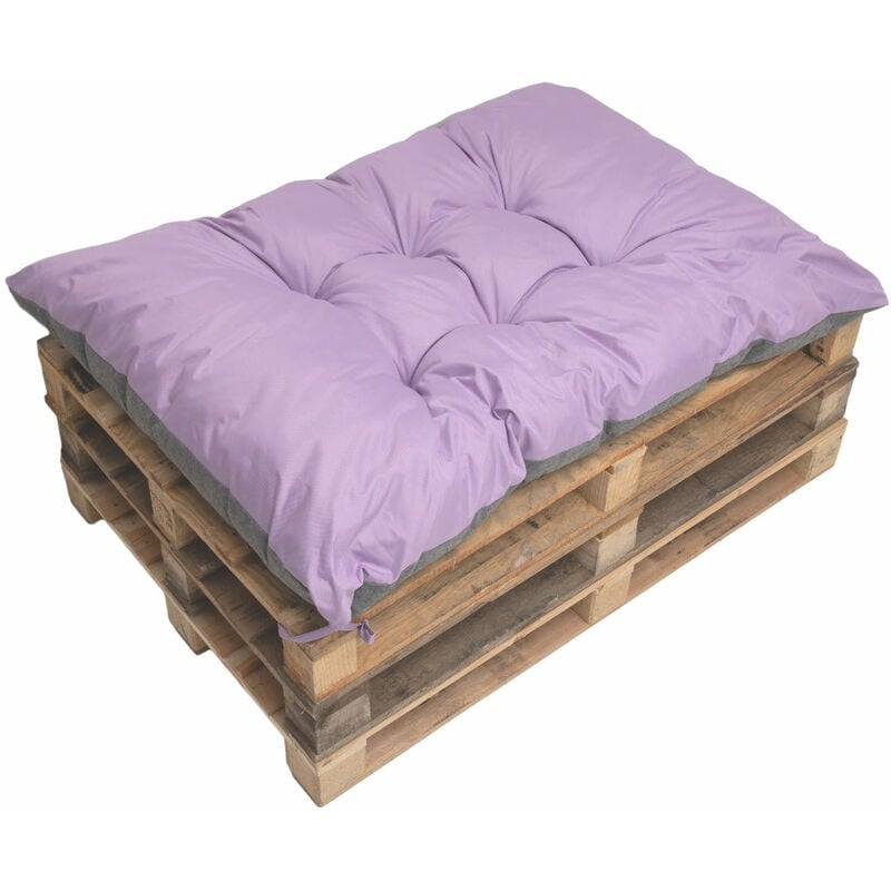 Setgarden - Coussin pour palettes 120 x 80cm, coussins canapé, coussin de jardin, coussin de sol/ coussin palette in-extérieur Violet clair
