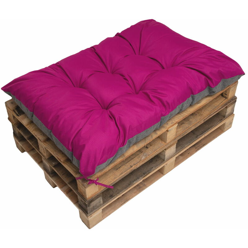 Setgarden - Coussin de palette 120x80cm, coussins de banc Rosa, coussin de palette, coussin de jardin, coussin extérieur/intérieur, coussins de canapé