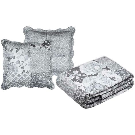 Set couvre lit boutis Octavia et 2 taies taille 220 x 240 cm