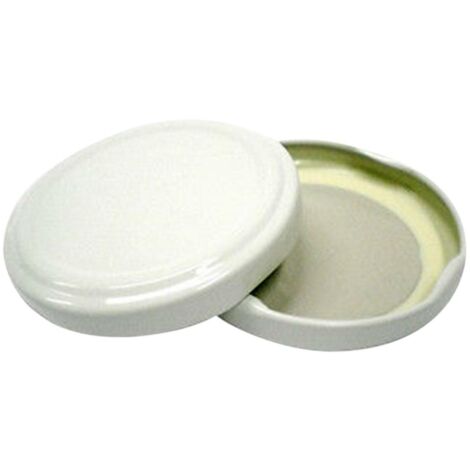 SET DA 100 CAPSULE PER BARATTOLI DA MM.70 IN COLORE BIANCO
