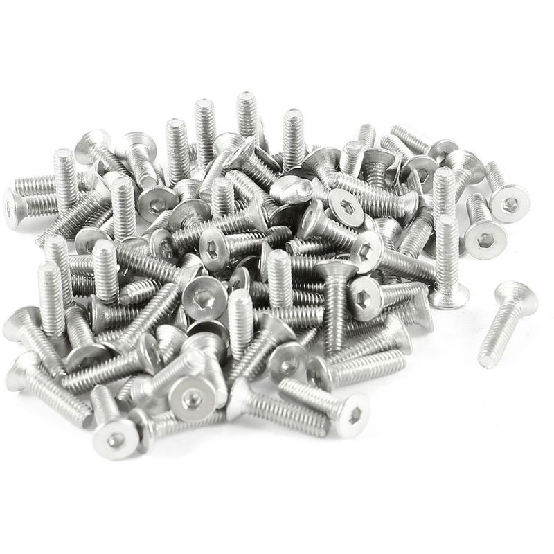 VPE: 20 pezzi Viti a testa svasata. ISO 14581 // DIN 965 in acciaio inox A2 V2A Viti a testa svasata dimensioni M4 x 30 mm con filettatura completa e TX D2D