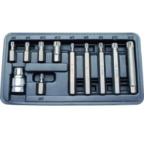 Set da 11 pezzi di punte XZN o Spline - da M5 a M12