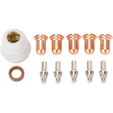 Set da 12 pezzi 52582 Elettrodo 51313 Ugello P1.0 60432 Cappuccio protettivo 60028 Anello turbolento per torcia al plasma PT 60 IPT 40 PT40