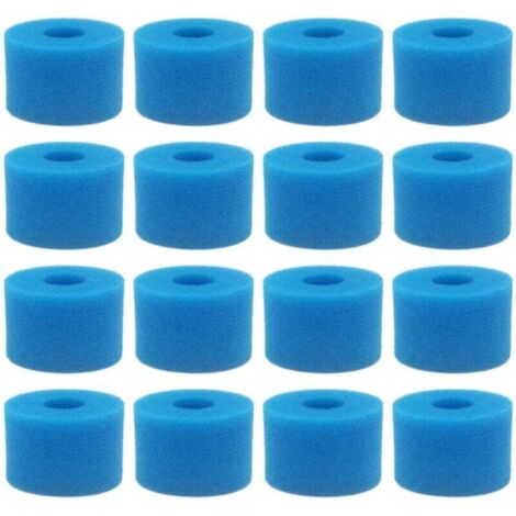 Set da 16 pezzi per cartuccia filtro in schiuma lavabile e riutilizzabile Pure Spa per vasche idromassaggio, tipo S1