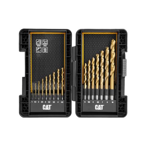 Set da 16 punte hss per metallo da trapano Caterpillar da 1mm a 10mm da02901