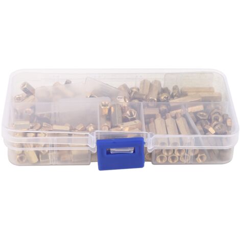 Set da 180 viti M4 in ottone con dado per pilastro distanziatore maschio femmina esagonale