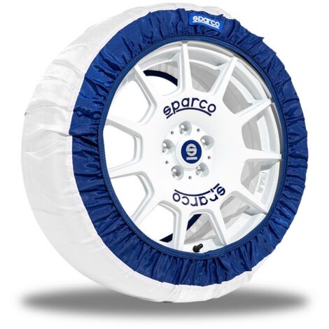 Set da 2 pezzi di calze da neve per gomme in tessuto bianco silenziose e senza vibrazioni SPARCO - Taglia XXL