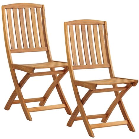 Set da 2 sedie da giardino in legno pieghevoli Navis