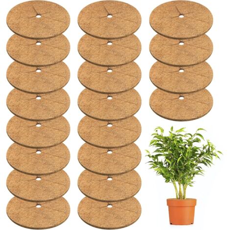 Set da 20 Anelli Protettivi per Alberi in Fibra di Cocco Naturale Ø30 cm (11,8") - Pacciamature per Piante e Giardino, Protezione del Terreno e delle Radici