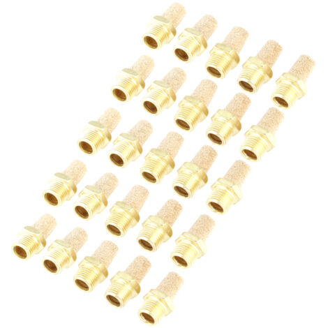 Set da 25 pezzi di silenziatori/filtri per aria compressa per scarico pneumatico con filettatura esterna G1/8