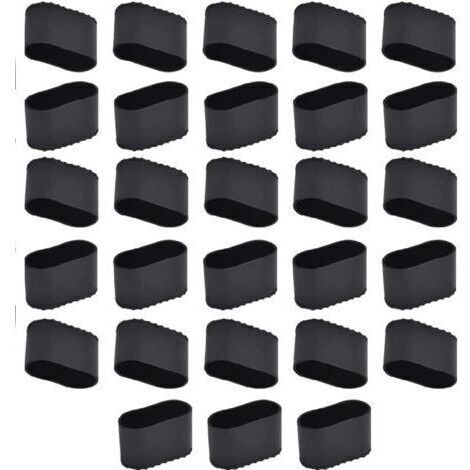 Set da 28 pezzi di protezioni per gambe di sedie, punte rettangolari per sedie, punte ovali per sedie, protezioni per gambe di sedie, protezioni per gambe di tavoli, cuscinetti in silicone per sedie, 