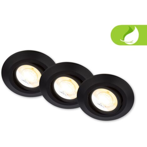 Set da 3 faretti da incasso LED 230V LED faretti da incasso orientabili CTS Ra90
