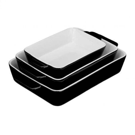 Set da 3 forme da forno nere