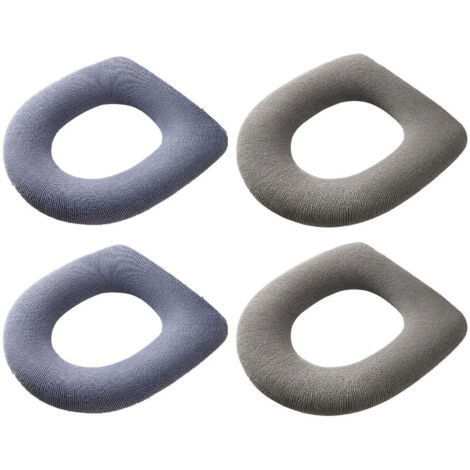 Set da 4 pezzi: cuscino per sedile WC spesso, morbido e caldo con maniglia riscaldabile.