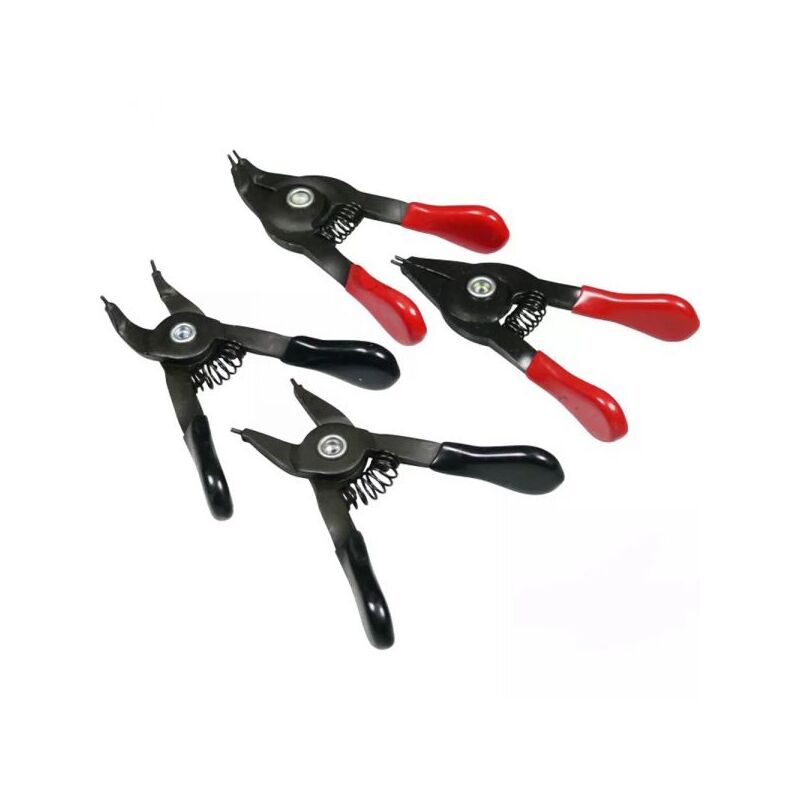Set da 4 pinze per anelli elastici seeger dritte angolo interni ed esterni