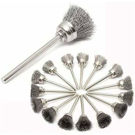 Set da 45 pezzi di spazzole per trapano in filo di acciaio inossidabile, spazzole Dremel, accessori per utensili rotanti per la pulizia e la lucidatura