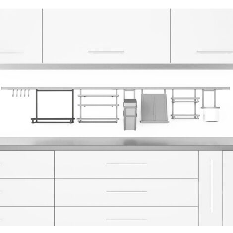Set da 5 Ganci da Appendere Acciaio Grigio Antracite. Emuca