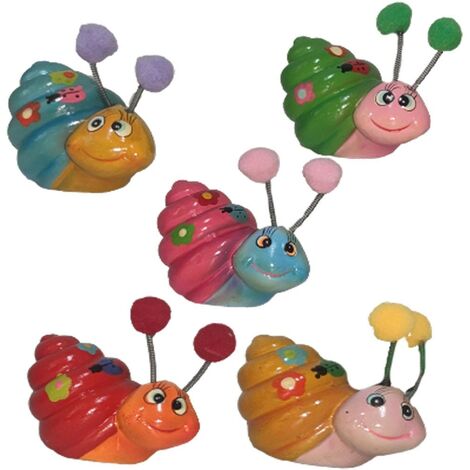 Set da 5 lumache colorate in ceramiche bimbo bimba idea regalo segnaposto bomboniera