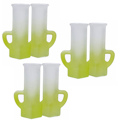 Set da 6 Bicchiere vodka limoncello liquori amari fresco bicchierino freezer 7cl giallo e bianco satinato bar pub ristoranti hotel cicchetti shot bodega fondo quadro anti caduta