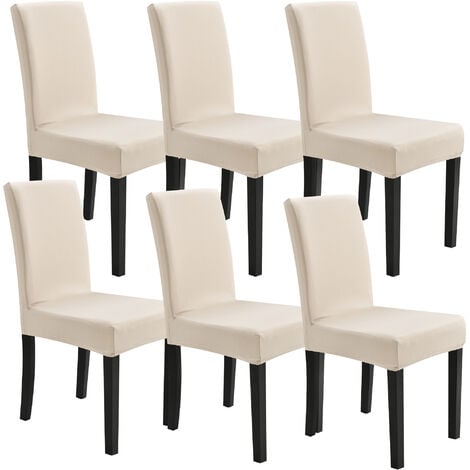 Set da 4 fodere per sedie copertura elasticizzata disponibili varie  tonalità dimensioni : Color Sabbia